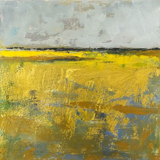 Landscape 8x8x2" 20x20x5cm 081918 Contemporary Art by Bo Kravchenko