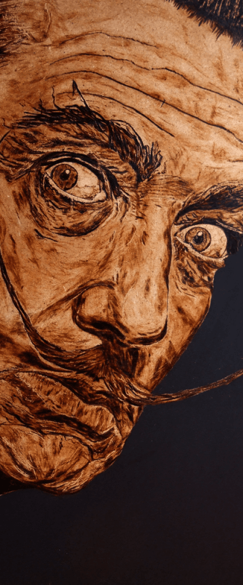 Salvador Dali by MILIS Pyrography