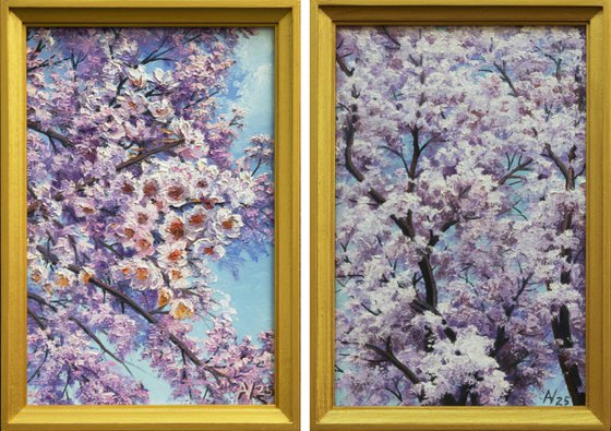 Diptych "SAKURA FLOWERS"