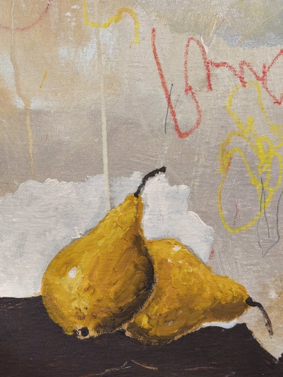 Bird and pear