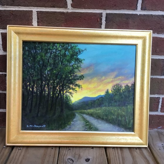 BACK ROAD MORNING - oil 11X14 (SOLD)