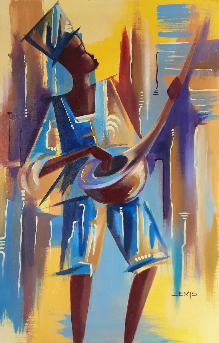My Goji (Local Guitar) By Alex Mensah, 13 X 20, Artwork For Sale On Artfinder