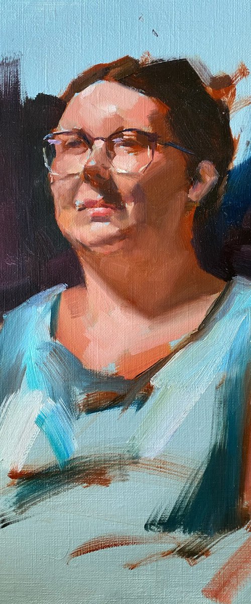 Portrait Study in Blue by Heather Olsen