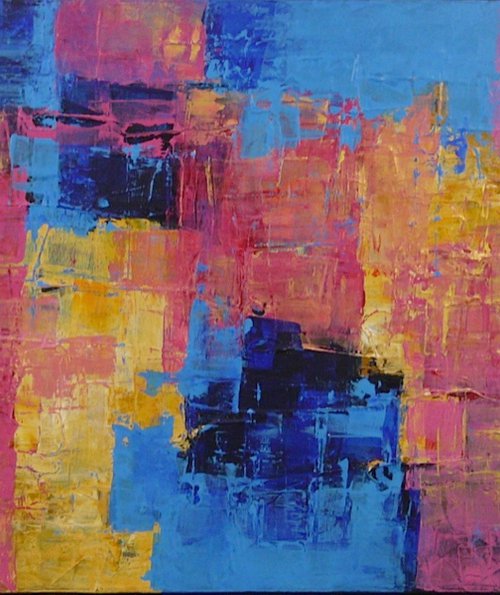 Shades Of Pure Calmness  (Large, 120x60cm) by Kalpana Soanes