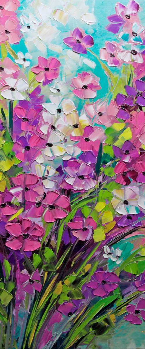 Flowers Painting - Spring Fields flowers by Lana Guise