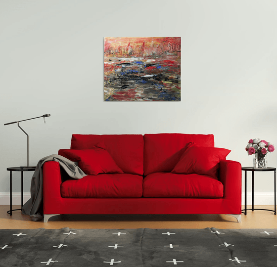 Untitled Abstract 75x90cm Painting
