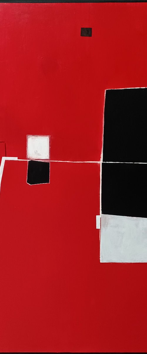 Red composition V by Luis Medina