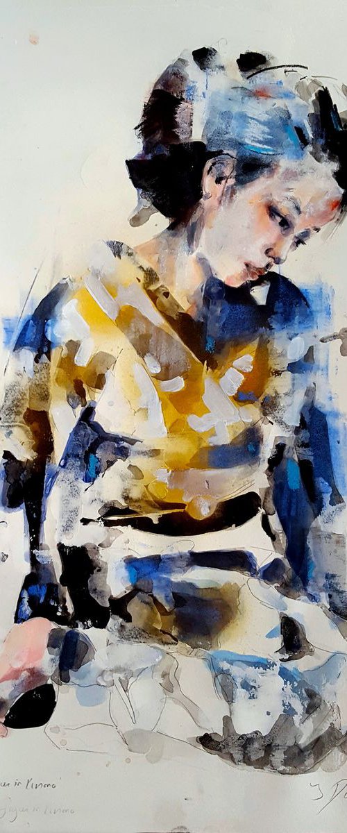 3-10-17 figure in kimono by Thomas Donaldson