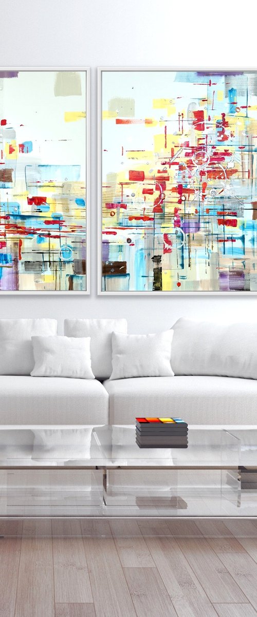 90.18° Diptych | FREE SHIP to U.S. by Heather W.  Ernst