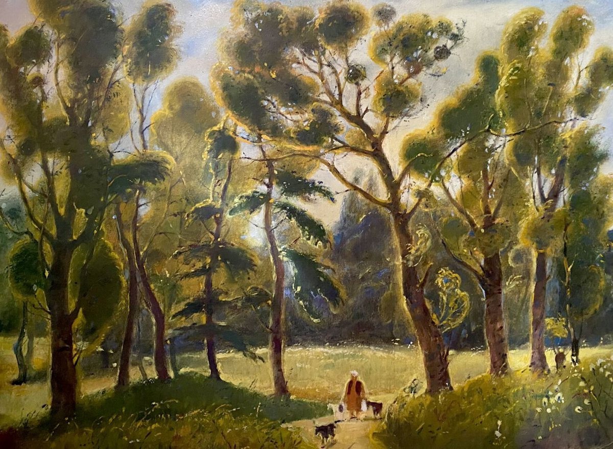 Impressionistic Landscape Oil Painting By Oleg And Alexander Litvinov, 20 X 27", July Noon, Original Artwork