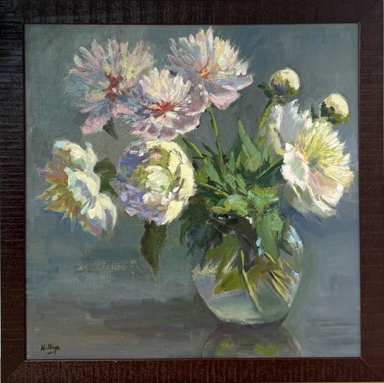 Peonies on a summer evening