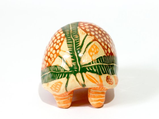 Ceramic sculpture Turtle  8.5 x 6 x 6 cm