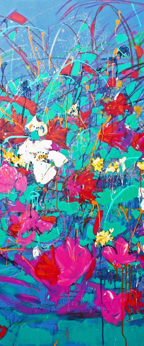 Summer In The Garden (Number 1) - An Abstract by Irene Wilkes