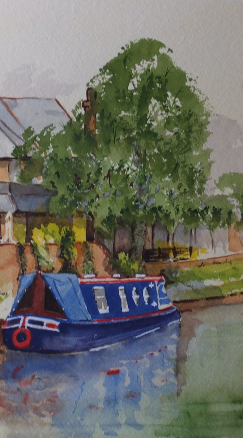 Mooring the Barge by David Harmer
