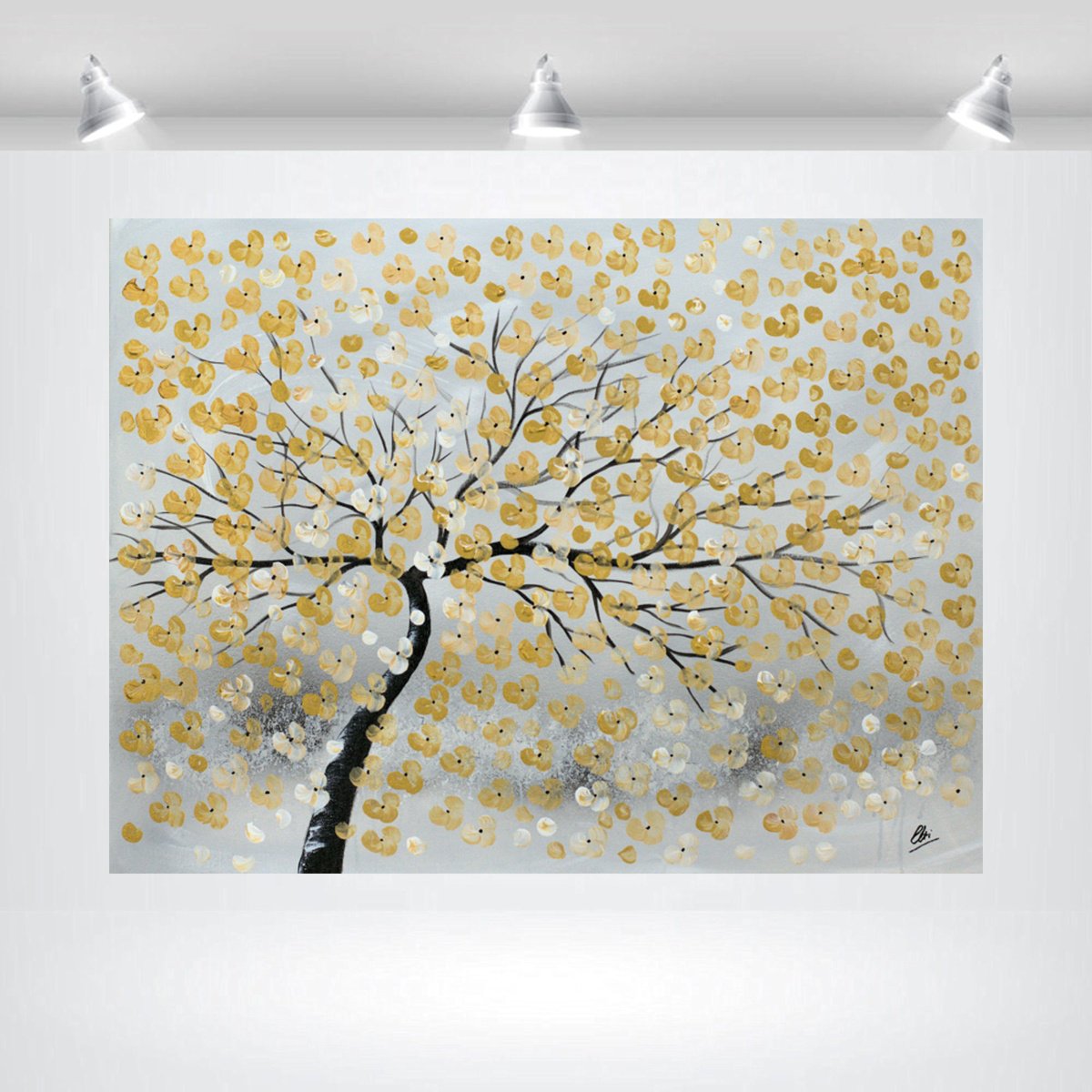  Golden Bloom Drift By Edelgard Schroer, 31 X 24, Artwork For Sale On Artfinder
