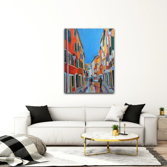 Mediterranean street / 90 x 70 x 0,1 cm