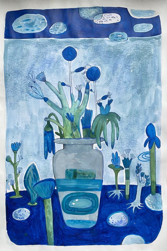 Blue vase