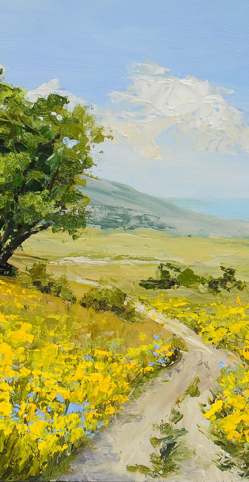 Sunlit Summer Meadow by Tetiana Vysochynska