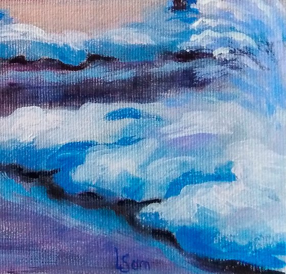 Winter dawn in the forest