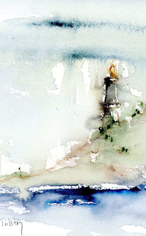 Lighthouse on the Sea by Alex Tolstoy