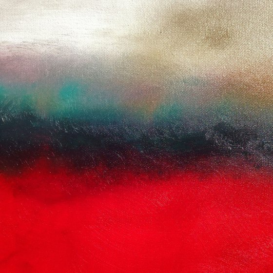 Red Poppies - Abstract Landscape