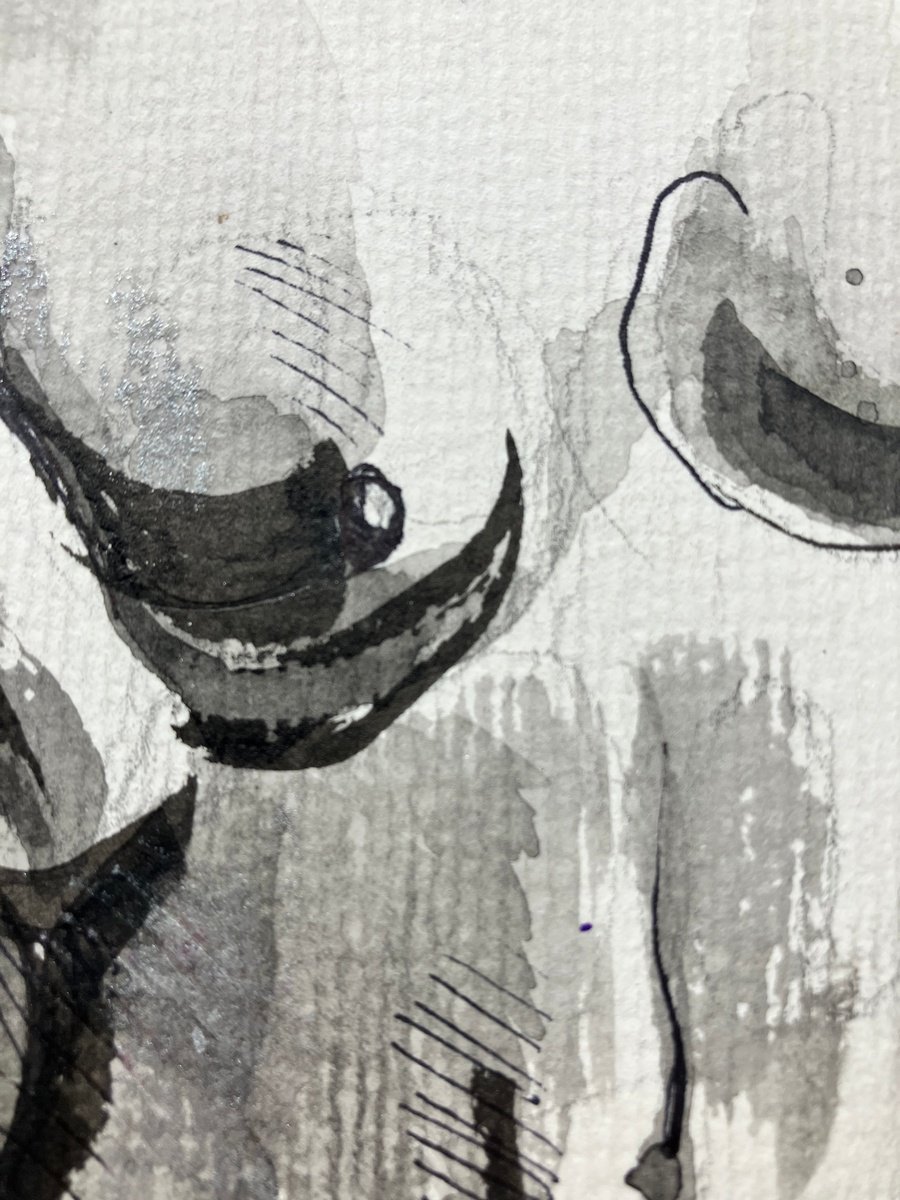 Expressive Portrait Ink Drawing By Mari Skakun, 8 X 12", Goddess, Original Artwork