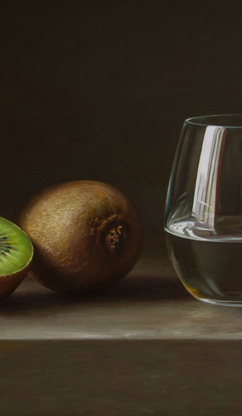 Kiwifruit with a Glass by Albert Kechyan