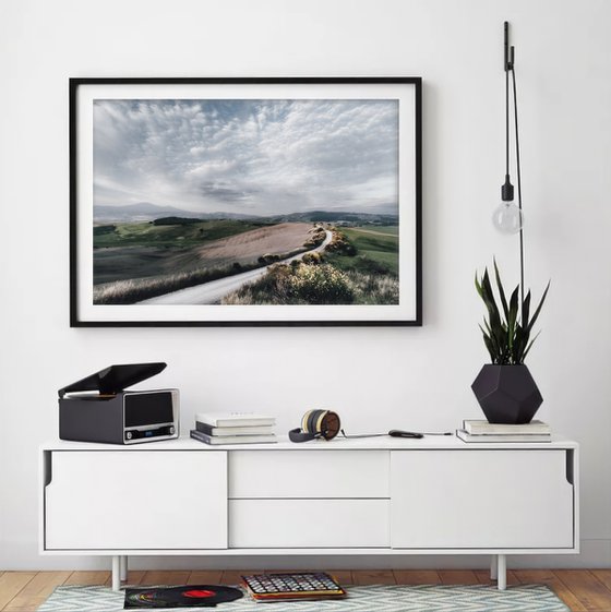 White road in Val d'Orcia