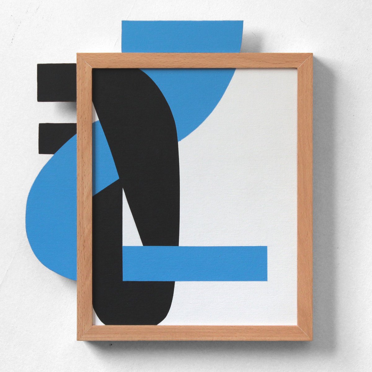 Geometric Abstract Acrylic Painting By Martin Singer, 13 X 14", C2F02-22, Original Artwork