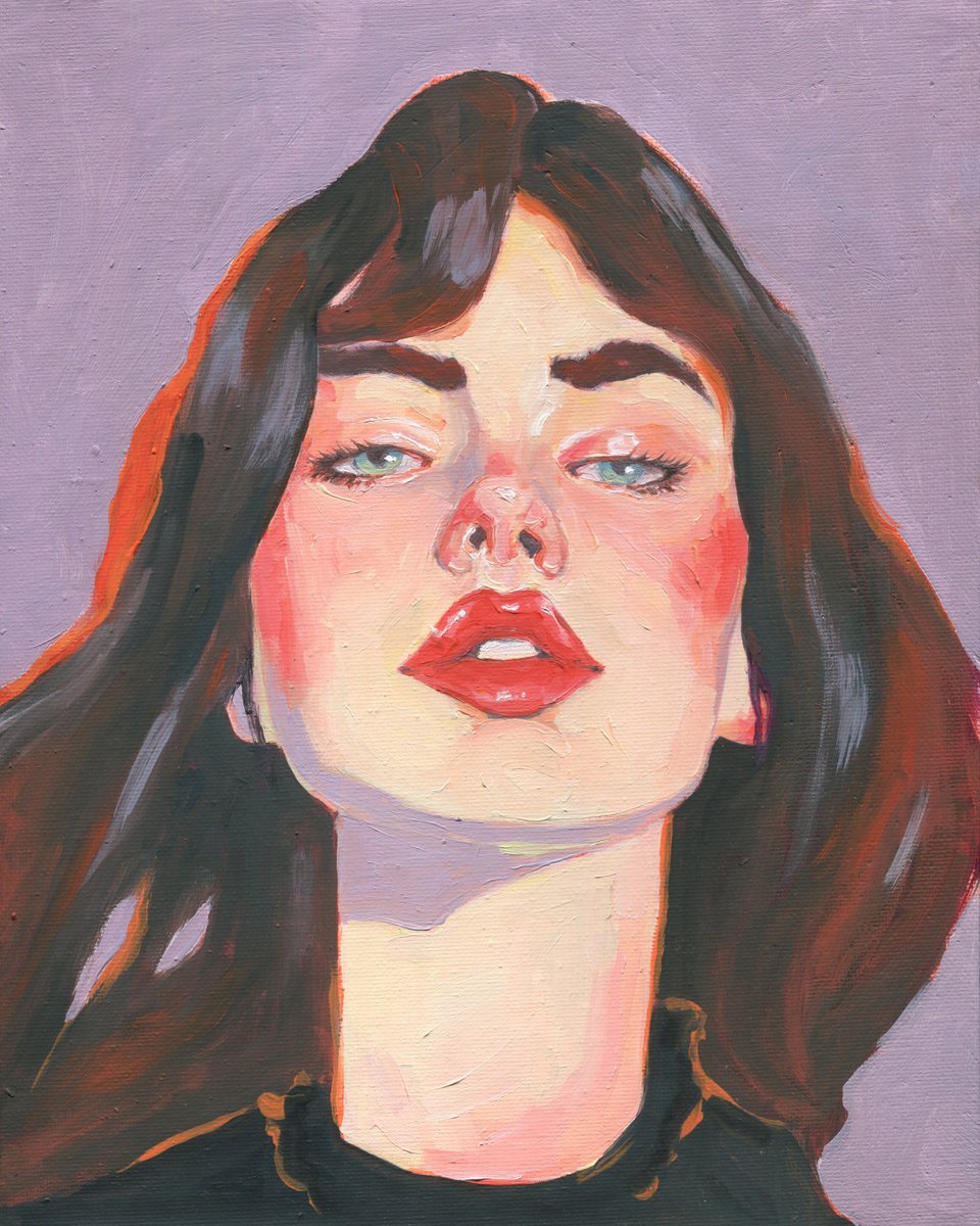 Impressionistic Portrait Oil Painting By Oleksii Iakurin, 9 X 12", A Thousand Stories 17, Original Artwork