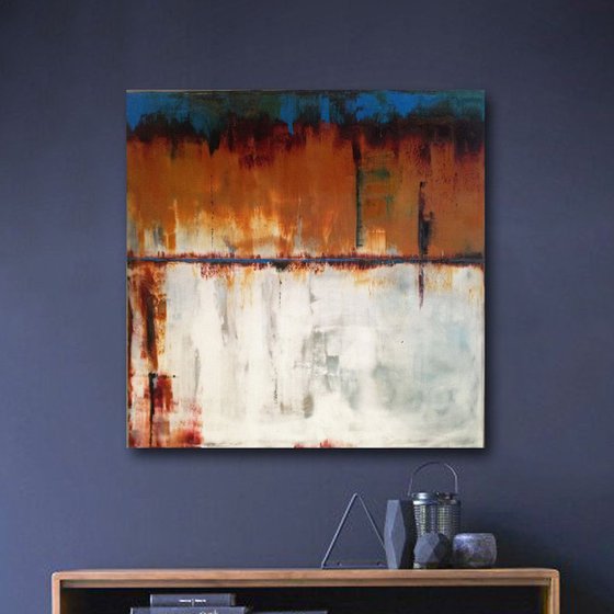 Modern Abstract Painting - Blue Horizon