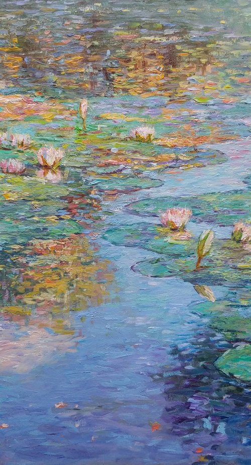 Lake of white lilies by Svitlana Koval