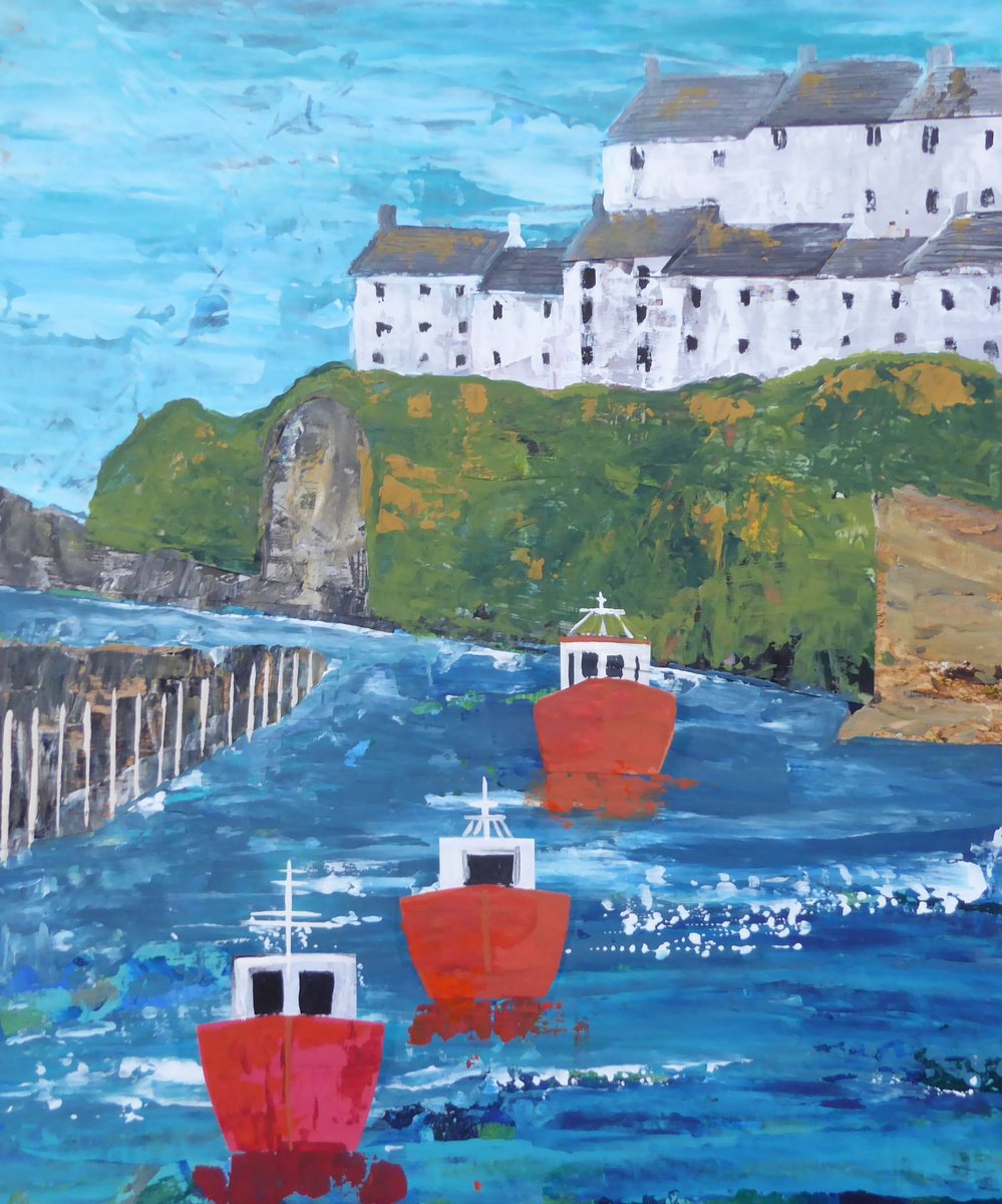 Landscape Painting By Elaine Allender, 13 X 17, Heading Home, Original Artwork