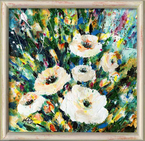 Elvina's Garden - Framed Floral Painting by Kathy Morton Stanion by Kathy Morton Stanion