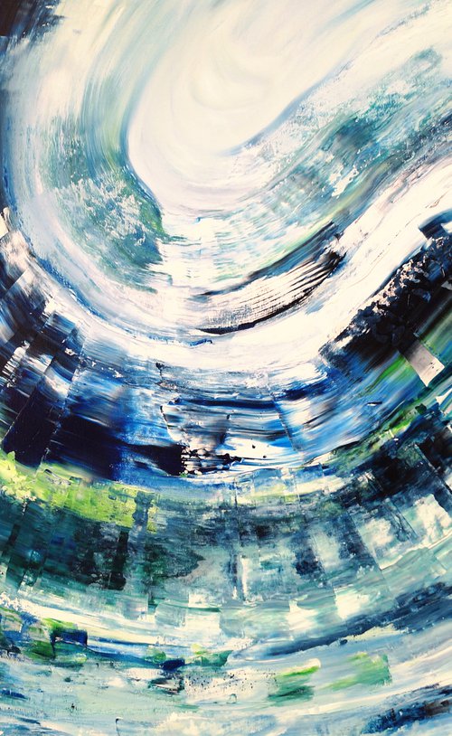 Turquoise Blue Wave XL 2 by Peter Nottrott