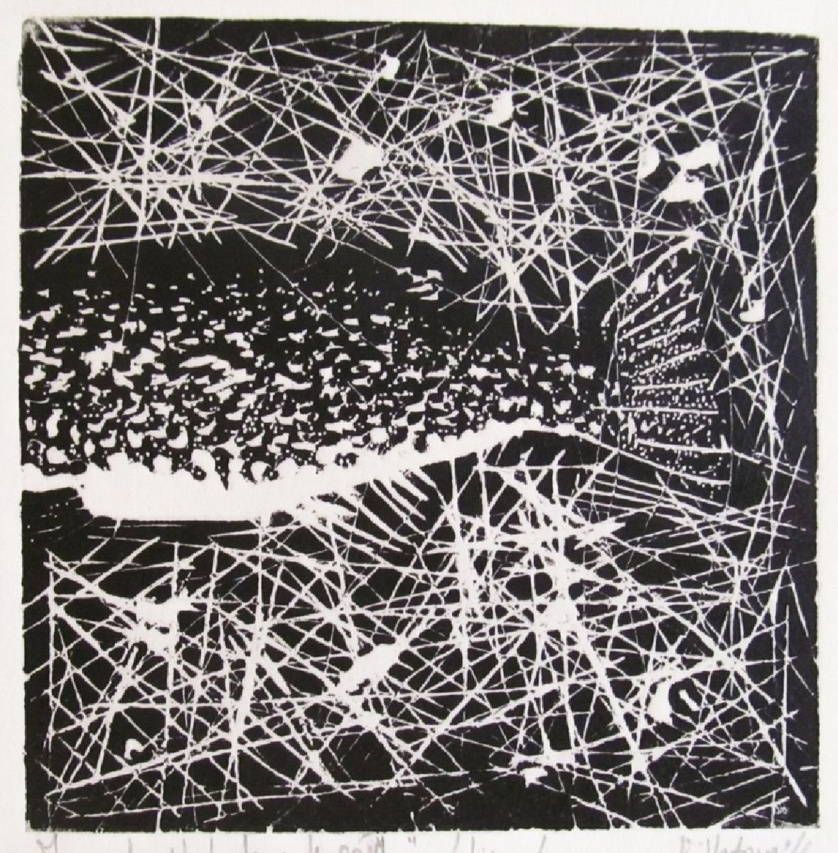 Expressive Animal Linocut By Kristina Vatova, 6 X 6", "You Don