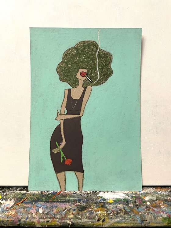 Girl with flower