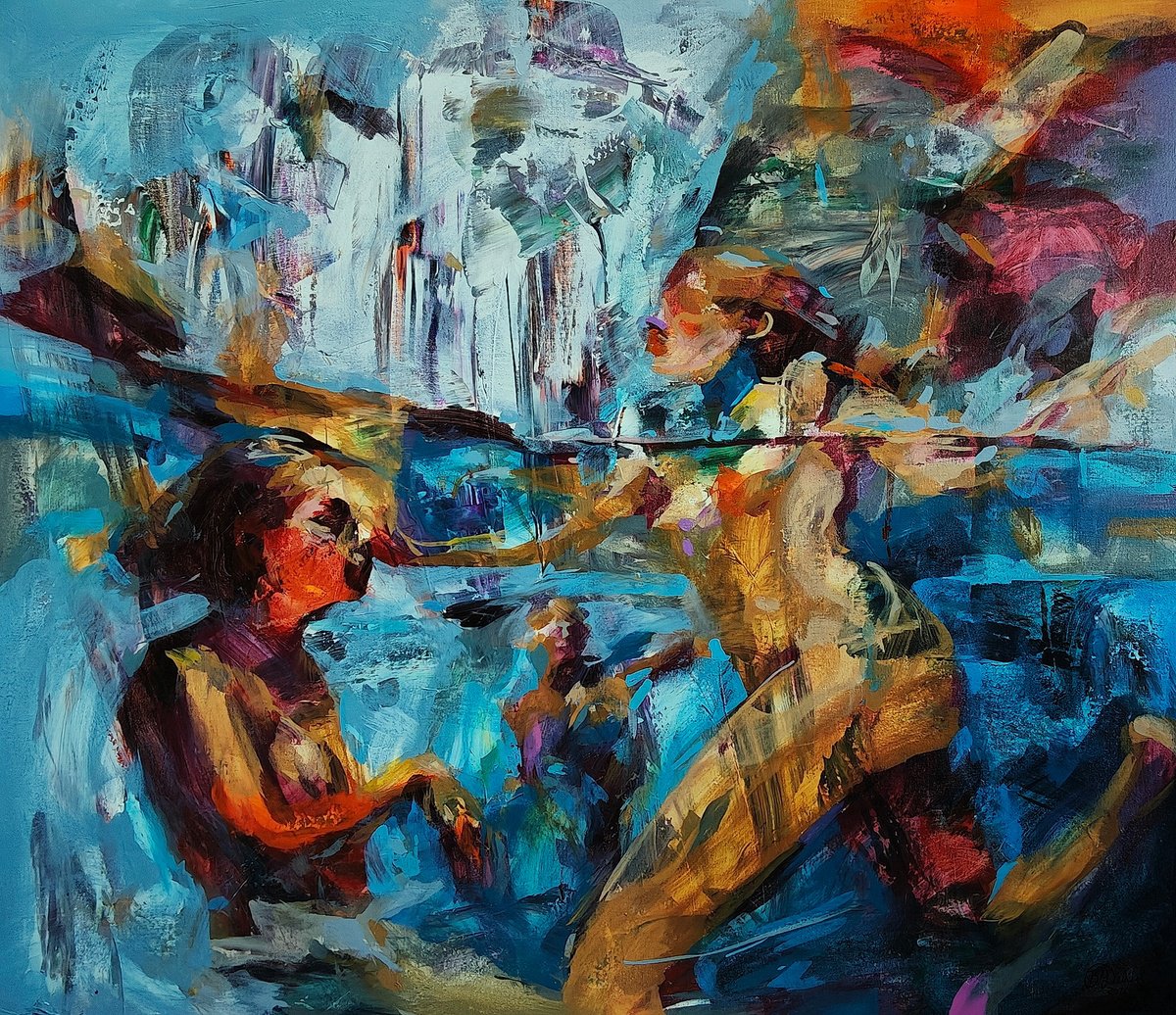  Over The Blue Mirror By Daniel Bulimar Henciu, 43 X 37, Artwork For Sale On Artfinder