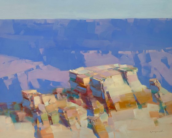 Grand Canyon, Original oil painting, Handmade artwork, One of a kind