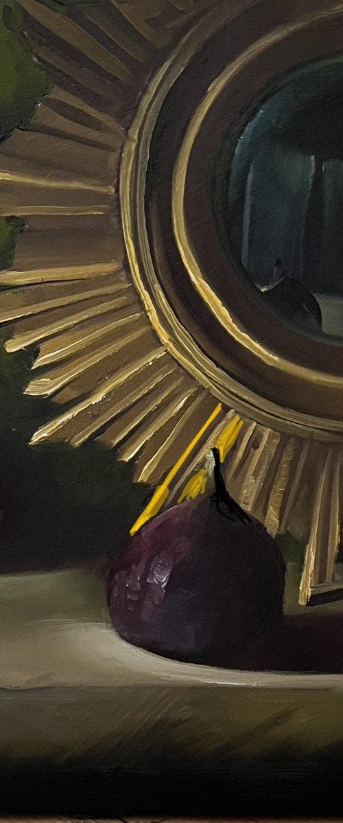 Sun-ray mirror and figs by Susie Cornwall