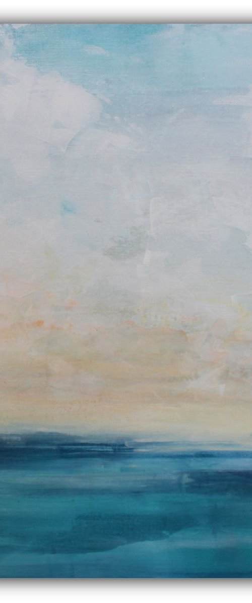 Cloud Piers - Seascape Painting by Elizabeth Moran
