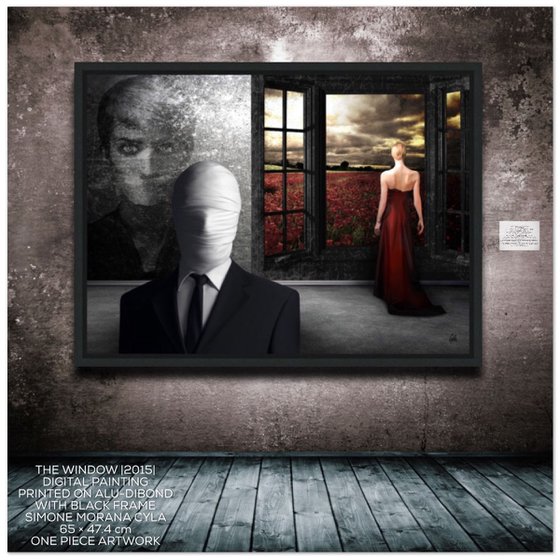 THE WINDOW | Digital Painting printed on Alu-Dibond with black wood frame | Unique Artwork | 2015 | Simone Morana Cyla | 65 x 47.4 cm | Art Gallery Quality | Published |
