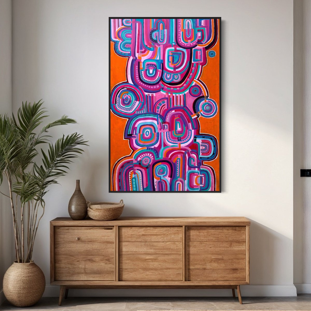 Abstract Painting By Samantha Malone, 37 X 59", Anticipation, Original Artwork