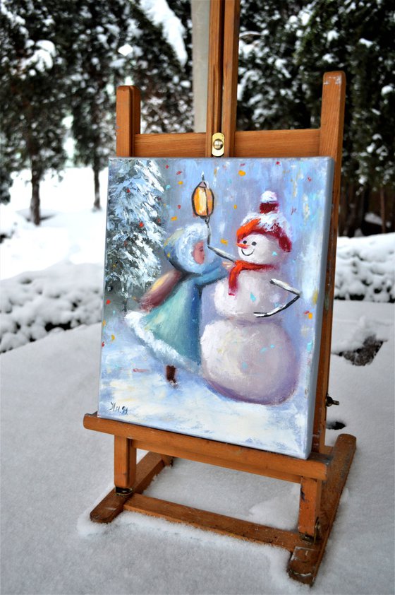 Dress up the snowman!