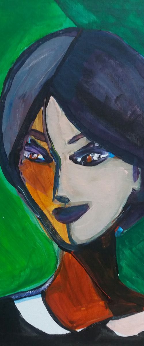 "Self-portrait devoted to Matisse" by Oxana Raduga