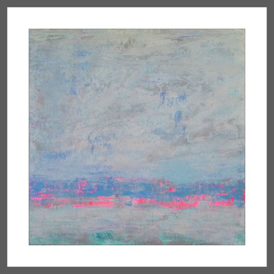 Abstract Pink Horizon Small (Seascape Series)