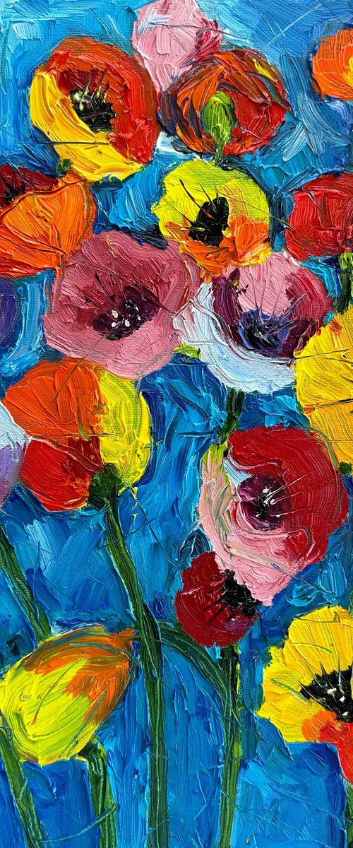 Colorful Poppies by Irina Anis