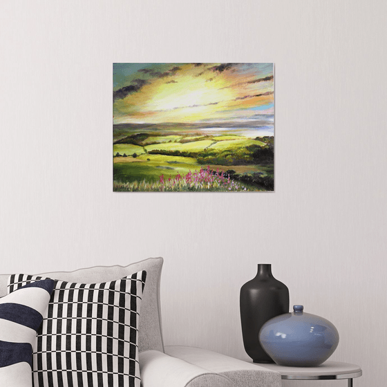 Sunset over the Downs