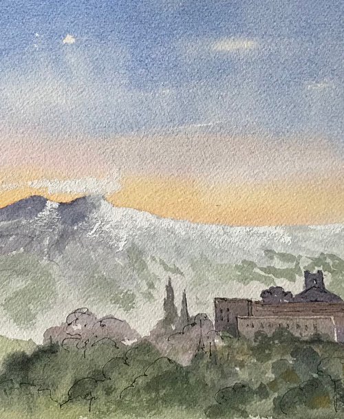 Evening at Mount Etna from Taormina by Brian Tucker