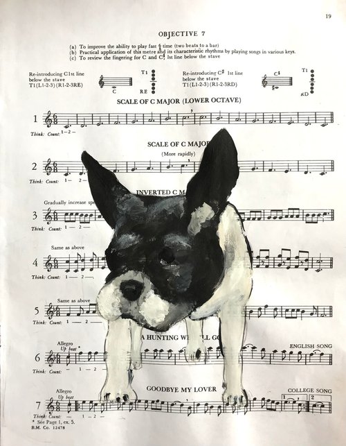 Frenchy- french bulldog painting by Paul Simon Hughes